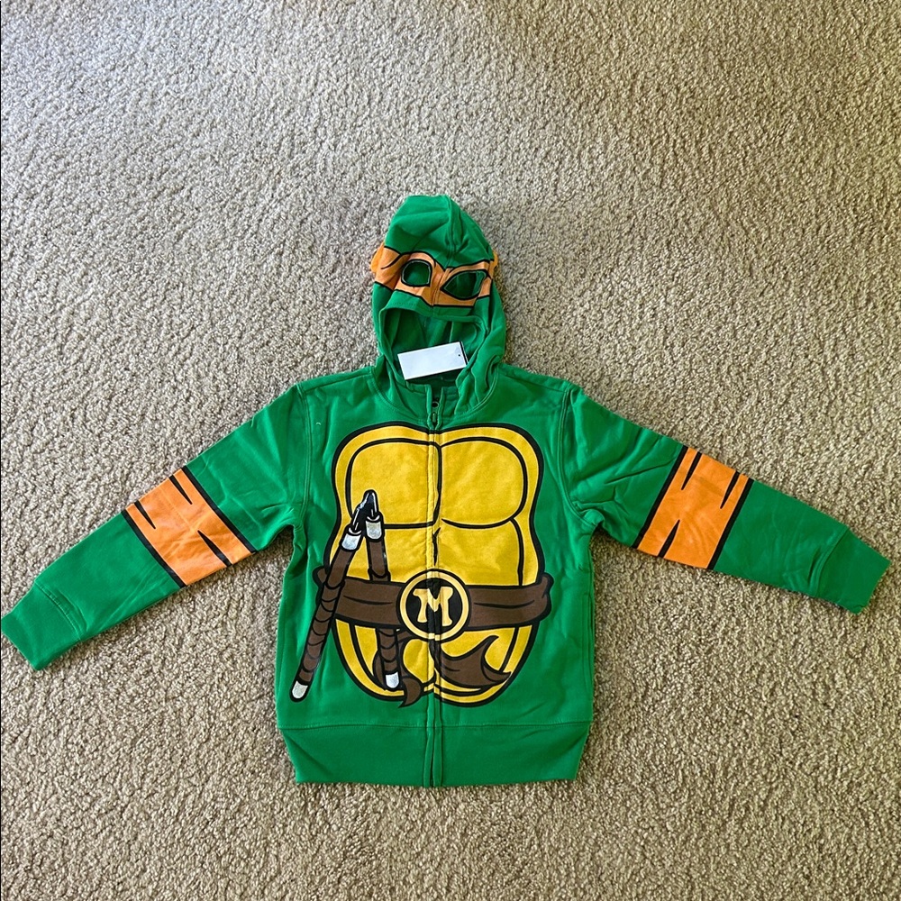 Green Ninja Turtle Hoodie with Mask